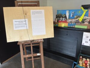 Intekenlijst voor kunst kopen met een tegendienst