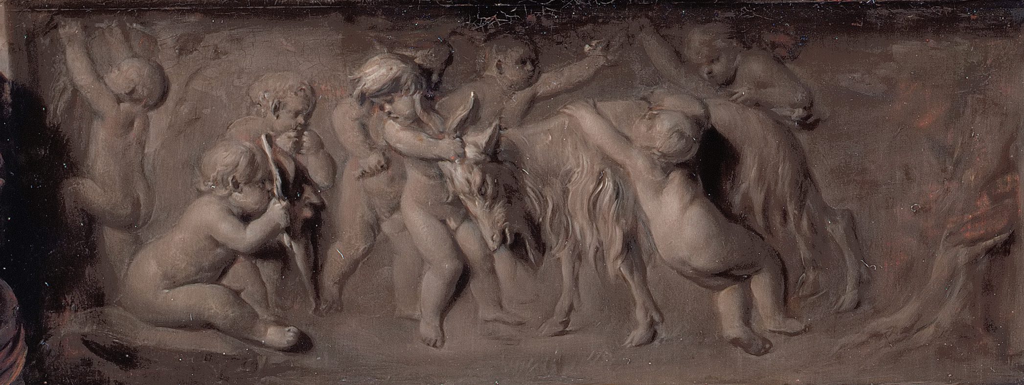 Voorbeeld van een grisaille (detail). Gerrit Dou, 17e eeuw. Bron: Wikimedia Commons / Public Domain