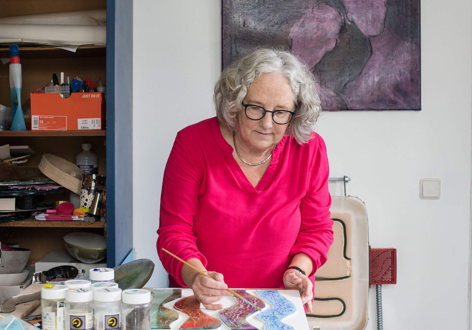 Alies van der Poll in actie - Open Ateliers Almelo