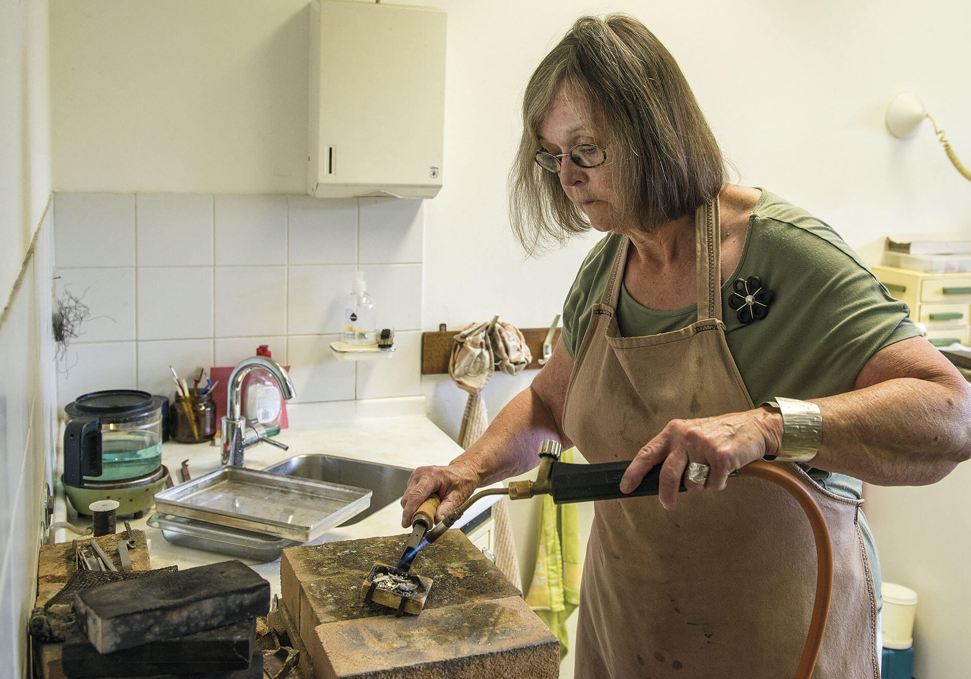 Anna Langendam in actie - Open Ateliers Almelo