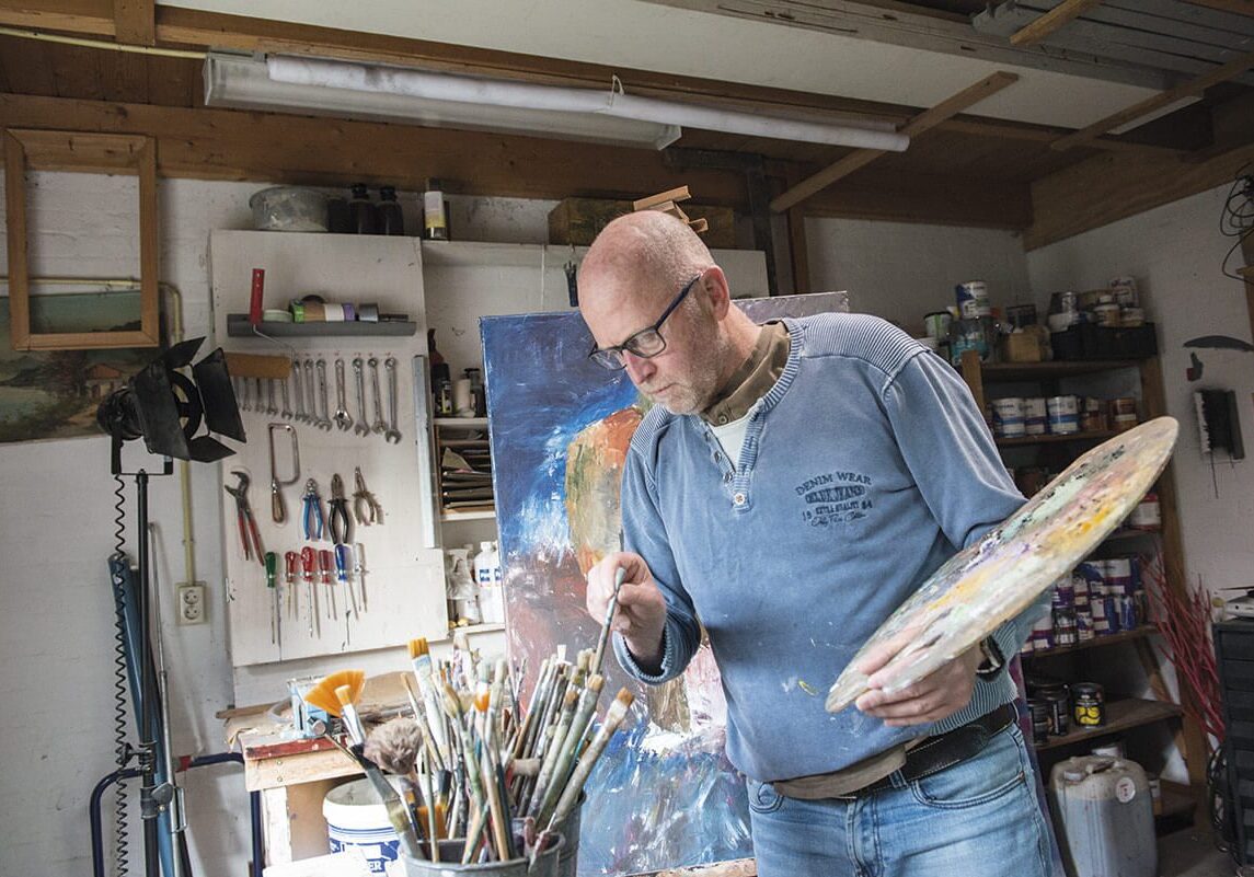 Freddy Hoevers in actie - Open Ateliers Almelo