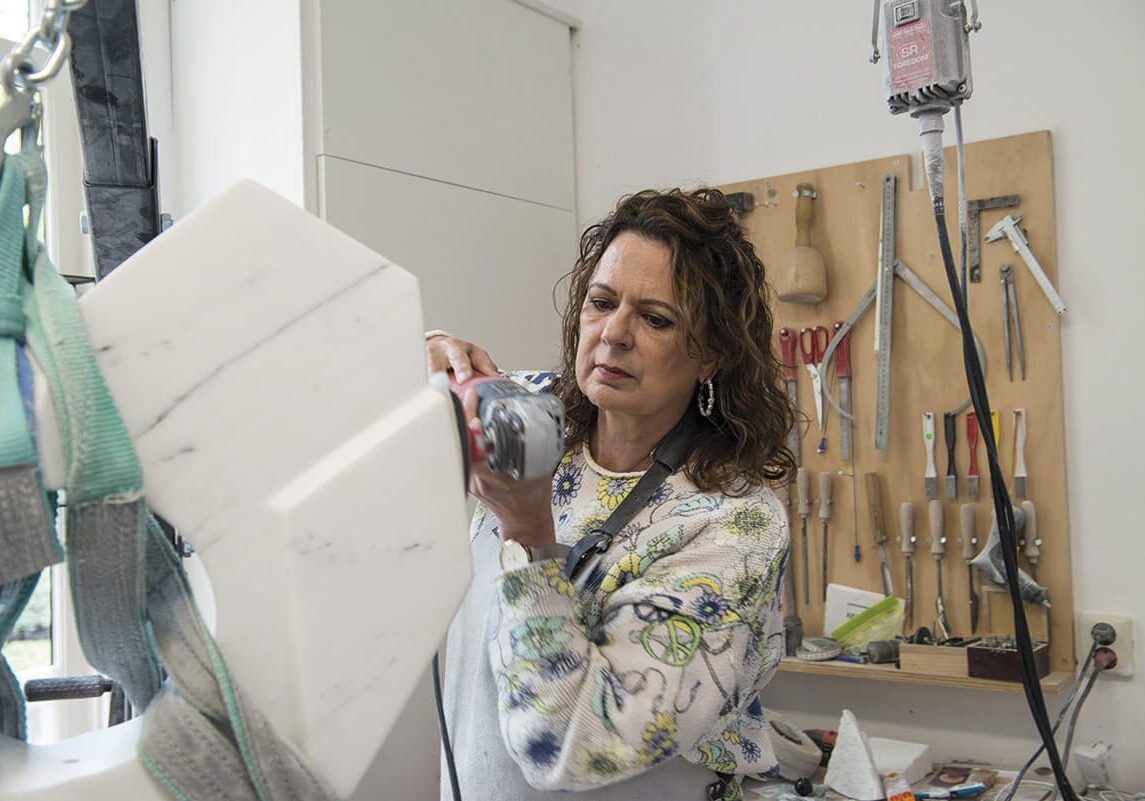 Frieda Waanders in actie - Open Ateliers Almelo