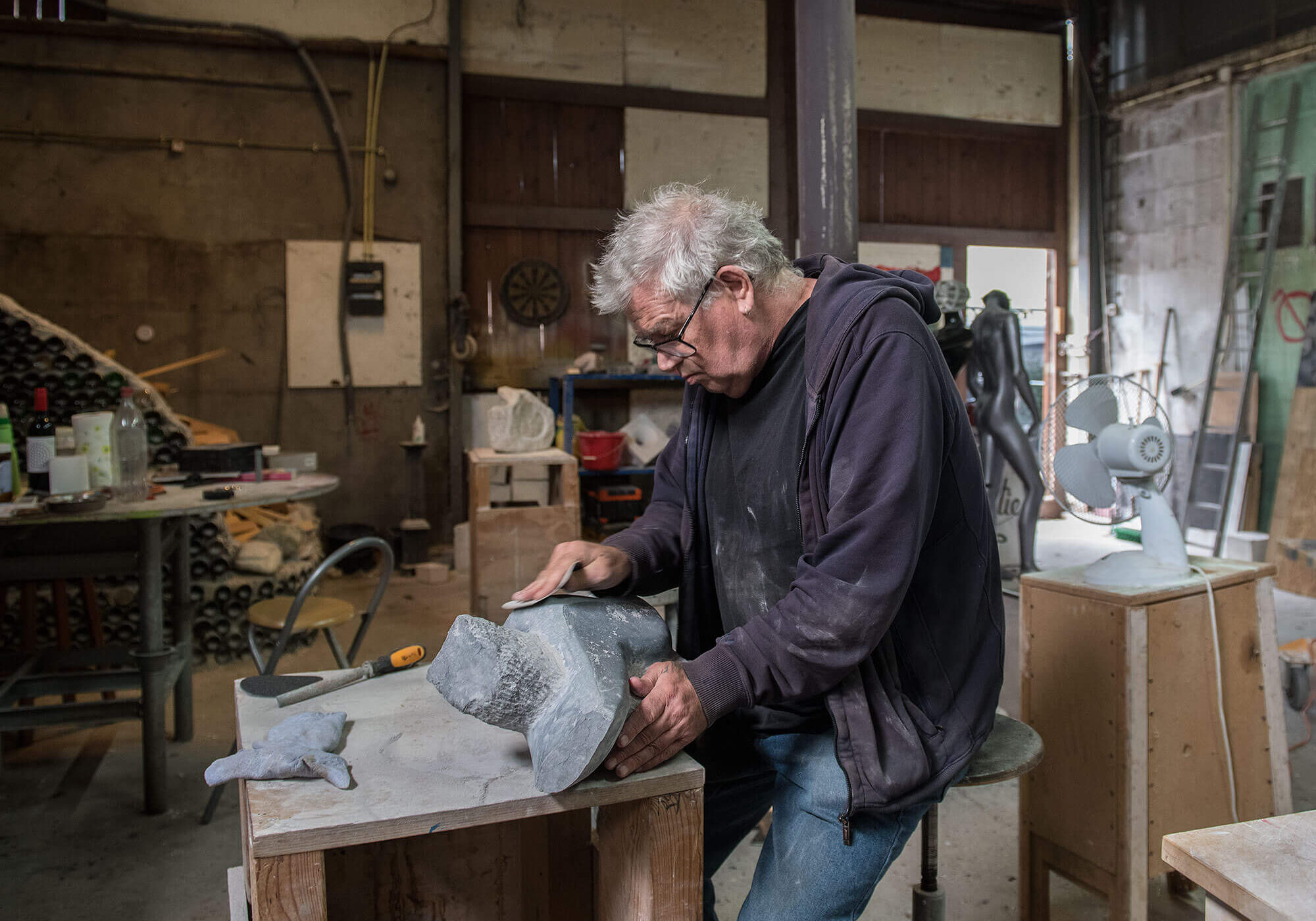 Ger Bonsink in actie - Open Ateliers Almelo