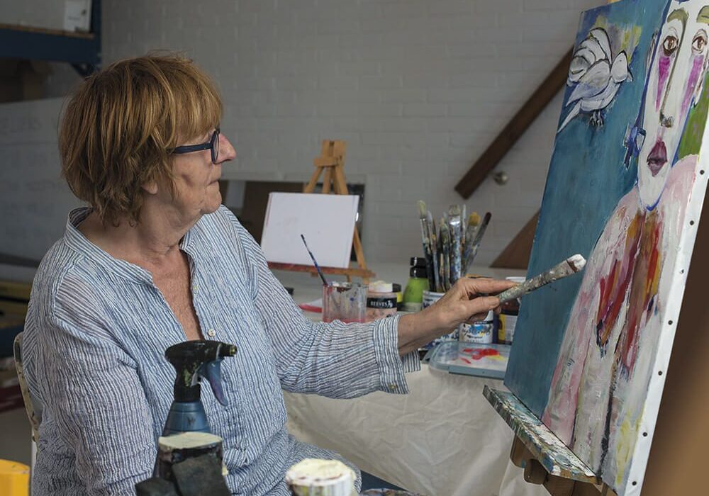 Greet van Witsenburg in actie - Open Ateliers Almelo