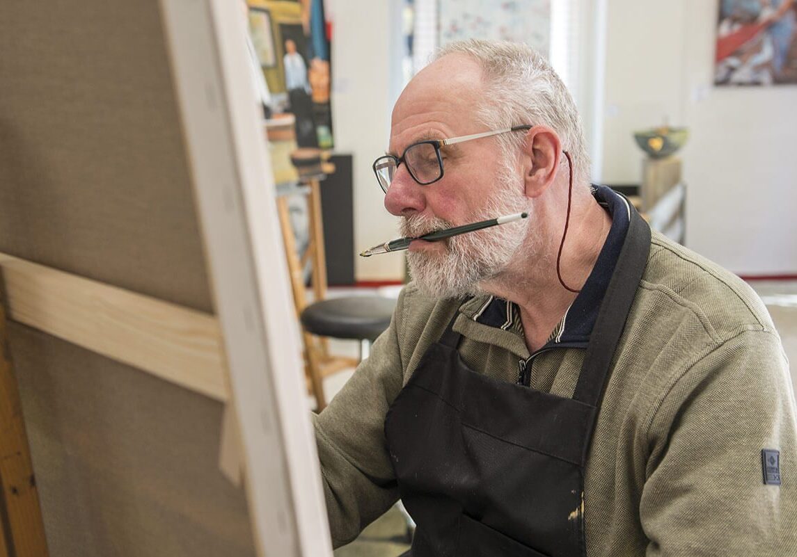 Karst Kroeskamp in actie - Open Ateliers Almelo