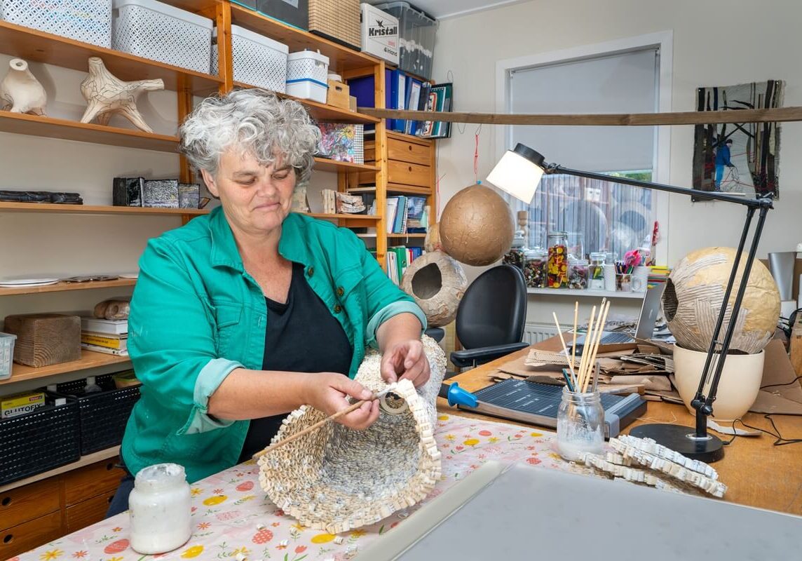 Kitty Baas-Berends in actie - Open Ateliers Almelo