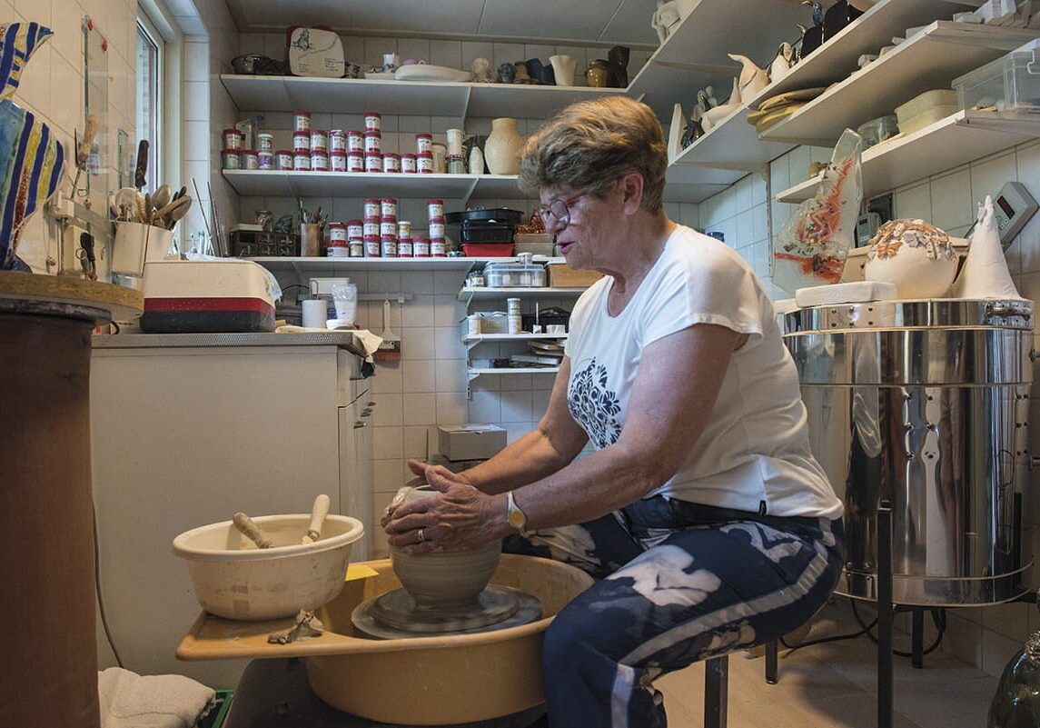 Marianne Steffens in actie - Open Ateliers Almelo