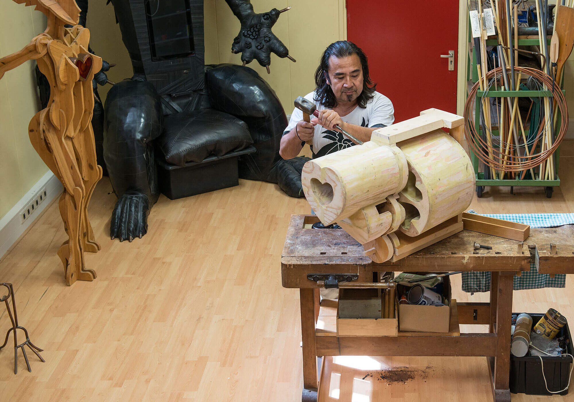 Randy van Lingen in actie - Open Ateliers Almelo