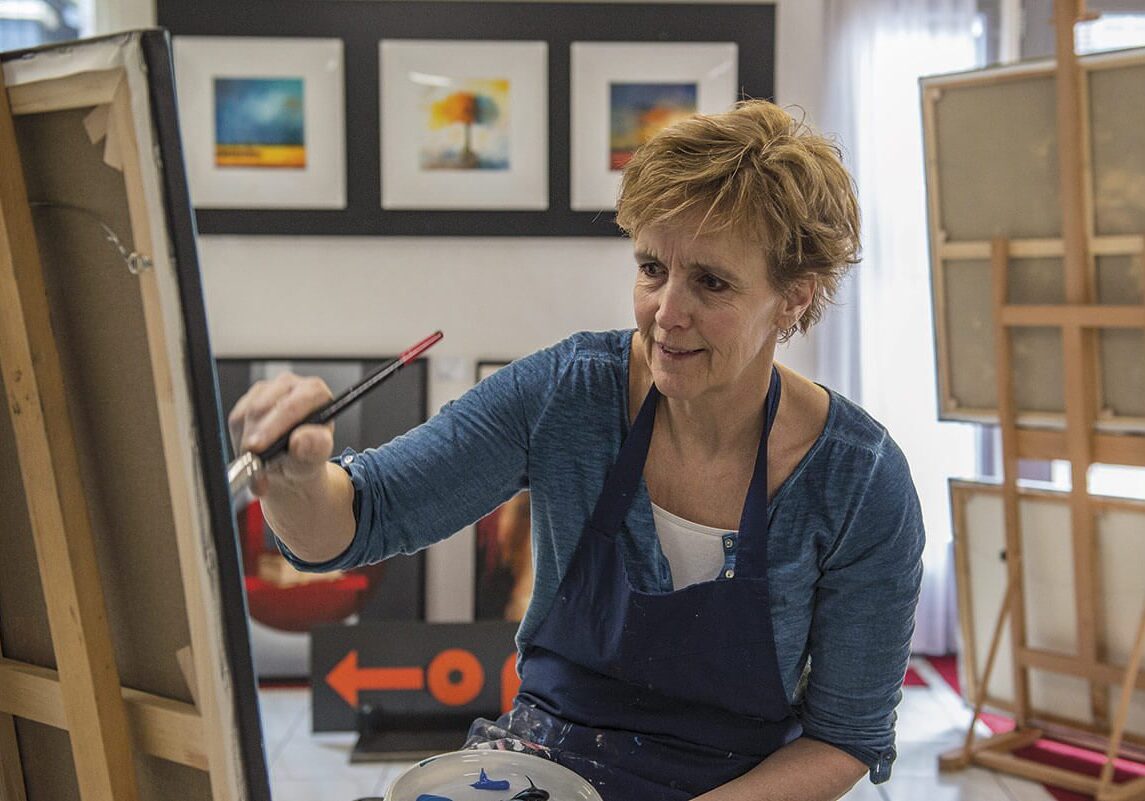 Winnie Lenderink in actie - Open Ateliers Almelo